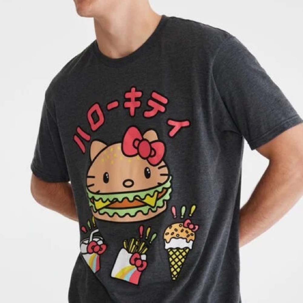 NWT Aeropostale Size S Hello Kitty Burger Graphic Tee